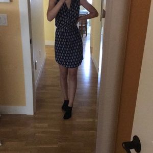 Dark blue and white dress